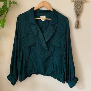 Maeve // Forest Green Paisley Blouse